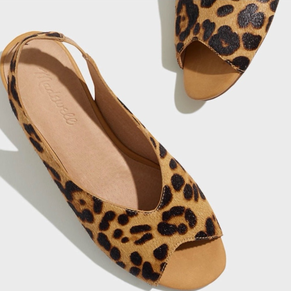 Madewell Tavi Slingback Sandal shoes in Leopard Calf Hair - Picture 5 of 13